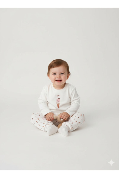Kidaxi Baby Girl 2-Piece Printed Pajama Set