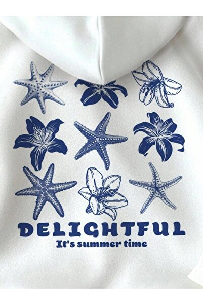 Toum Εκπληκτικό φούτερ με κουκούλα με στάμπα σε λευκό χρώμα