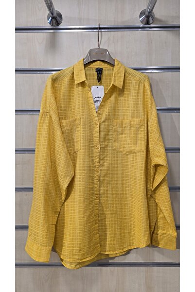 trendbysena Çift Cepli Amürlü Pamuklu Kadın Gömlek