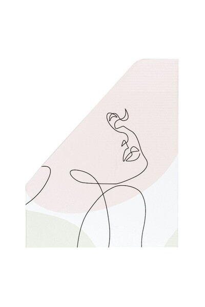 SHOPIENS File and Magazine Holder, Abstract Pattern, 24x7.5x29.5cm, Ecru