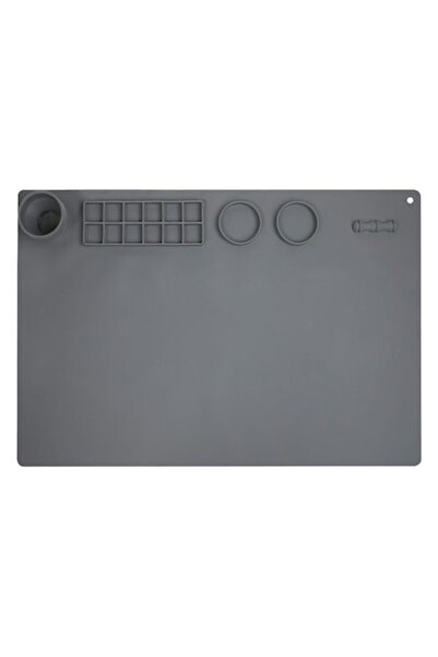 OEM Suprafață pentru pictură, silicon, gri, 60x40cm, suport pentru pensule, p...