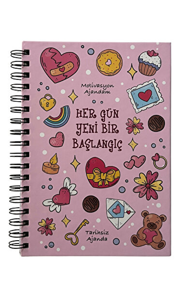 TREND16 Zamansız Planlayıcı Ajanda + Sticker | Günlük Haftalık Aylık Plan | H...