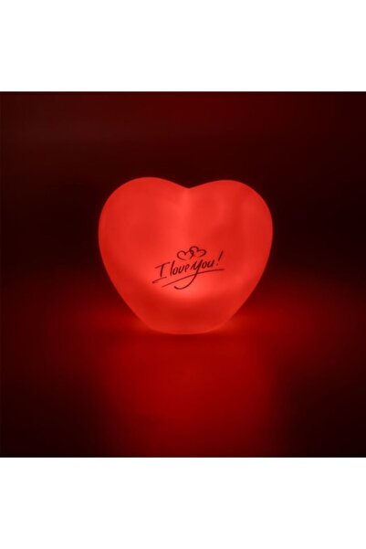 SHOPIENS Lampă de noapte cu inimă roz 10x5x8,5 cm, plastic, baterii incluse