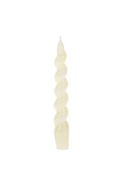 MYONNA IT & E- COMMERCE Spiral Candlestick Candle, Ecru, 2x18 cm, Paraffin