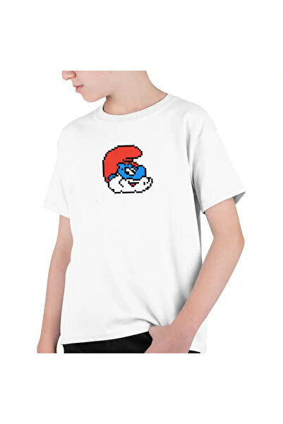 OEM Tricou Copii Baieti Pixel Art Papa Strumf