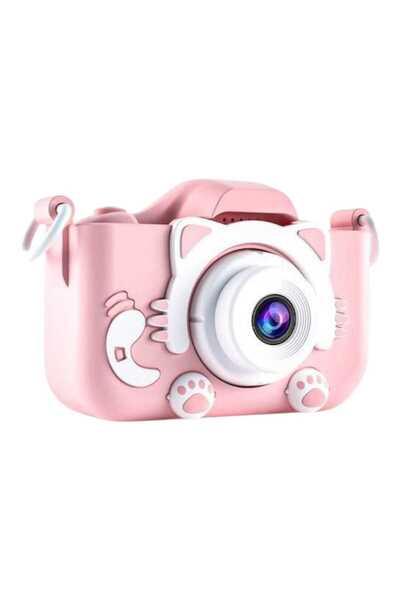 OEM Digital Camera for Kids, 2inch Screen, Dual HD Lenses, Silicone Case, 32GB Card, Pink 6+