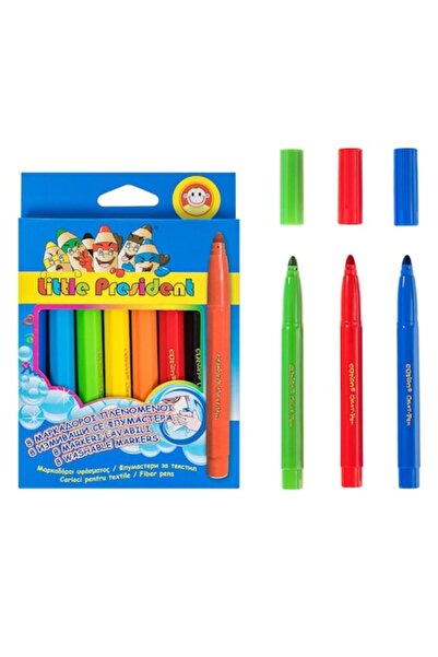 MYONNA IT & E- COMMERCE Set markere lavabile, Little President, 8 bucăți, vârf gros, multicolore