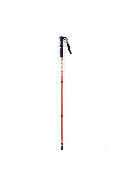 SHOPIENS Aluminum Hiking Pole, Extendable, Length 135cm, Black-Orange Color, MYONNA IT & E- COMMERCE
