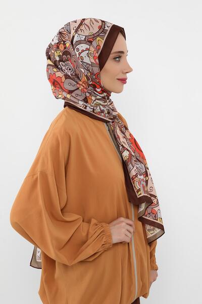 Aisha's Design Patterned Voile Shawl, Sal-111