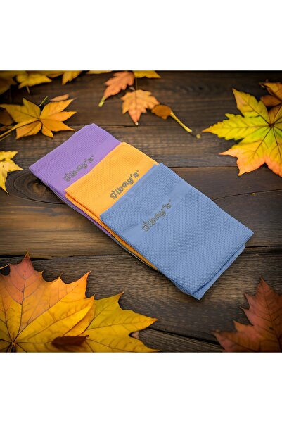 İLBAY'S İlbays 3'lü Mikrofiber Temizlik Bezi (Mavi-Sarı-Mor)