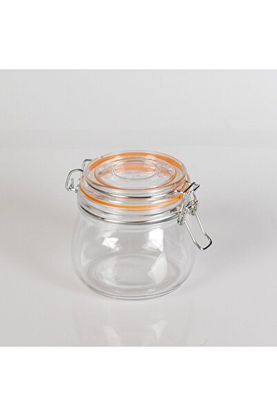 OEM Transparent glass jar with seal lid 500ml