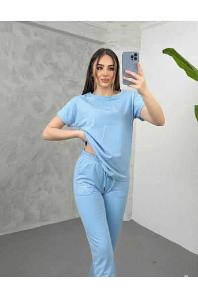 Koza Butik Γυναικείο Κέντημα Λεπτομερές Σετ Φούτερ Basic 3814-23