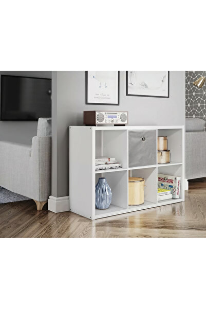 Buclee Çok Amaçlı Kutu Seti Gri 30x30x30 cm Katlanır Kutu Organizer Dolap ve Raf İçi Saklama