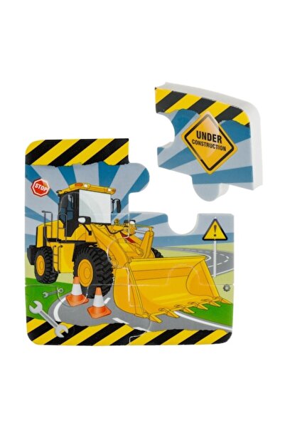 SHOPIENS Radiere Puzzle - Vehicule de Construcții, Unisex, Set de 6, Multicolore