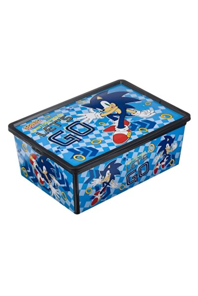 SHOPIENS Toy Storage Box Sonic 10L Blue/Grey 37x26x14cm