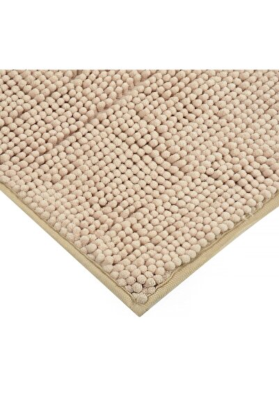OEM Chenille Bath Mat, Textured, Ecru, 75x45cm, Microfiber, Non-slip