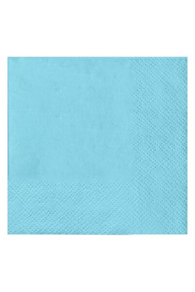 SHOPIENS Set de șervețele de masă, 25 bucăți, 2 straturi, 21x21 cm, albastru ...