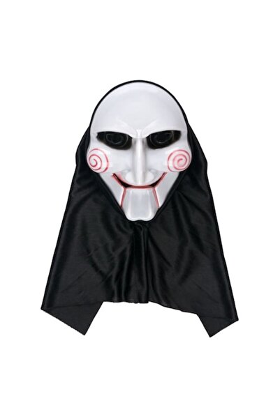 AVA Masca Petrecere Jigsaw Puppet, cu gluga, alba