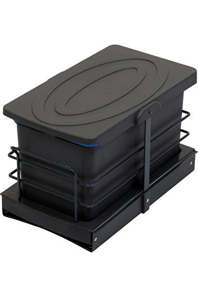 Genel Markalar P9159 Teleskopik Raylı Kısa Çöp Kovası 16 Litre Antrasit