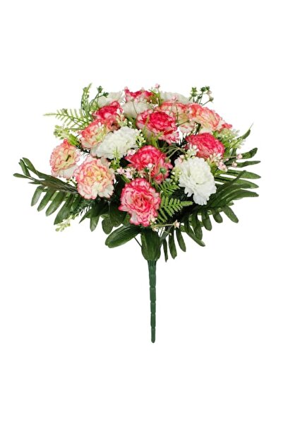 OEM Buchet de garoafe artificiale, roz și alb, 40 cm