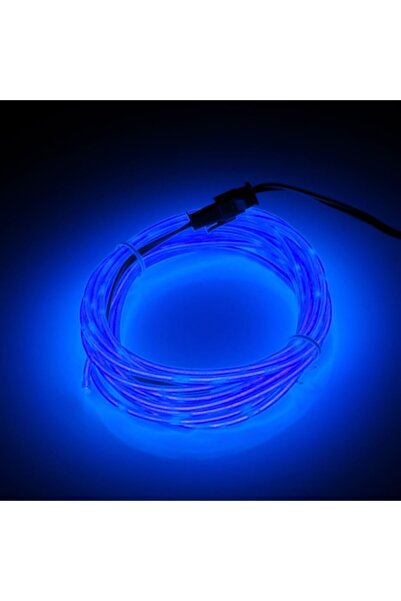 SHOPIENS Bandă LED neon, 3m, albastră, funcții multiple, necesită baterii