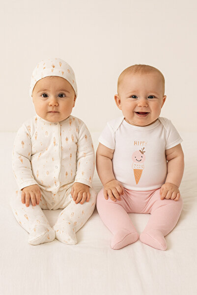 Kidaxi Baby Girl 4-Piece Printed Set