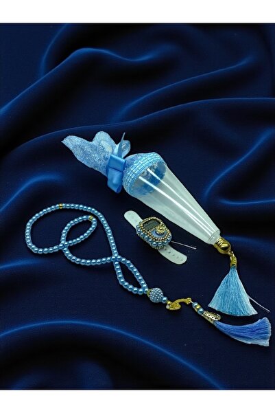 Hac AVM Külah Kutulu İnci Tesbih ve Taşlı Zikirmatik – Hediyelik Manevi Set