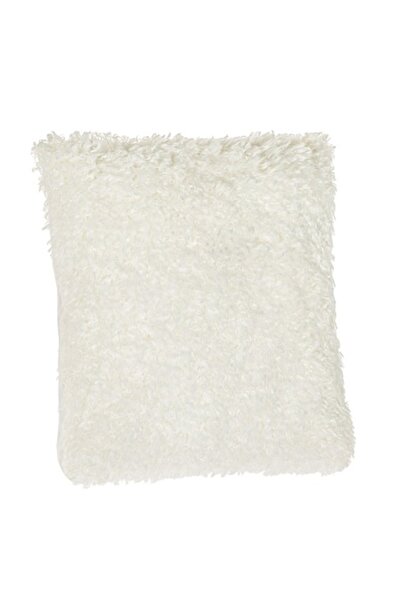 MYONNA IT & E- COMMERCE Decorative Sherpa Pillow, 45x45 cm, White