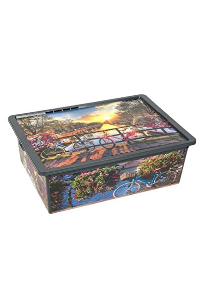 OEM Plastic Storage Box with Lid Amsterdam, 25L, 52.5x37x17.5 cm