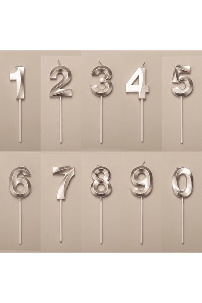 Flippy Κερί με Διαμάντια 5cm*3.4cm + Ασημένιος Αριθμός 4