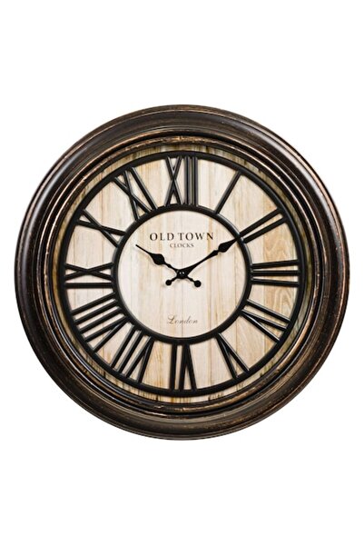 YUPY Ceas de perete vintage, negru bronz periat, ø50cm