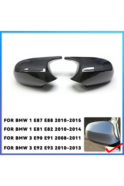 Choice5 Carbon Fiber 2xMirror Cover E90 Car Side Door Rearview Side Mirror Co...