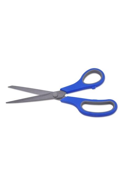 SHOPIENS Universal Scissors, Stainless Steel, Soft Handle, 21 cm, Blue-Grey