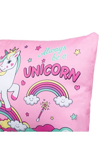 OEM Pernă decorativă unicorn roz pentru copii 50x30 cm