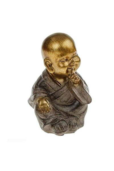 OEM Decorative Ceramic Ethnic Monk Figurine 'Not Speaking' 16cm