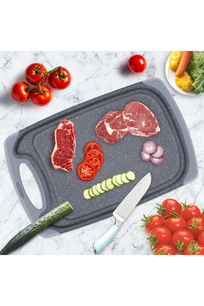 Voltz Cutting board V51635BL, Double-sided, 40x24 cm, Graphite gray