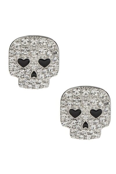 OEM Cercei cu craniu de culoare argintie pentru Halloween