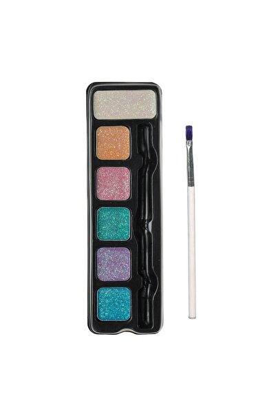 MYONNA IT & E- COMMERCE Halloween Makeup Set, 6 Glitter Colors with Brush, Multicolor