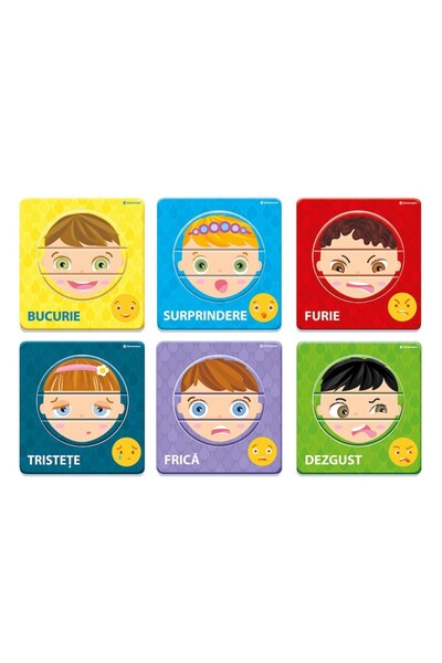 OEM Educational Game Clementoni, Emotions on My Face, Multicolor, 2-4 Years, Set of 6 Puzzles