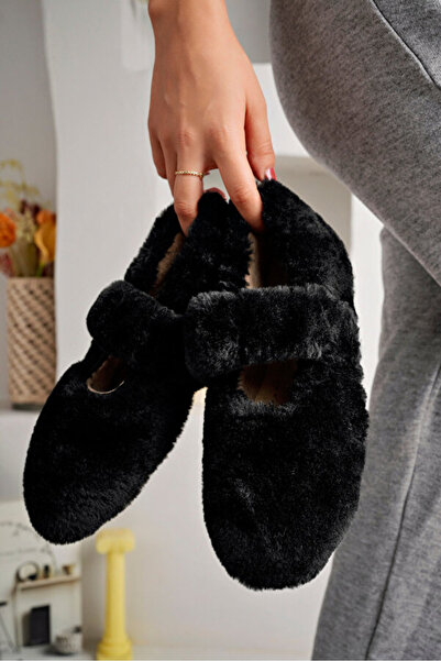 Deniz Terlik Women's Home Slippers Soft Plush Non-Slip Lightweight Sole Slippers