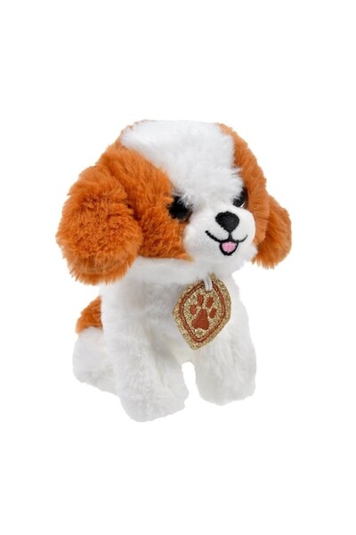 MYONNA IT & E- COMMERCE Plush Toy, Puppy, Brown/White, 15 cm