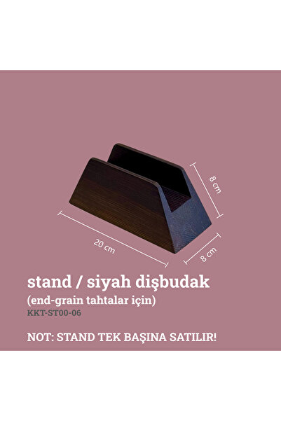 KAF Ahşap Cutting Board (End-Grain) Stand / Black Ash