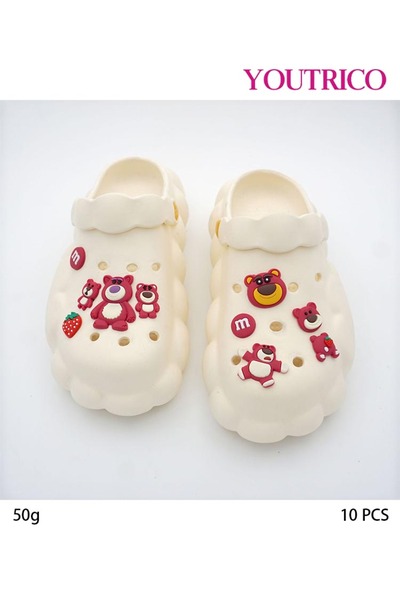 Youtrico Colorful Cartoon Jibbitz Charms - PVC Slipper Ornament Set
