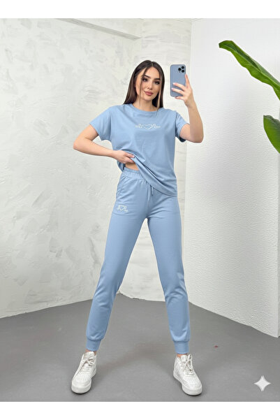 Koza Butik Γυναικείο Κέντημα Λεπτομερές Σετ Φούτερ Basic 3814-23