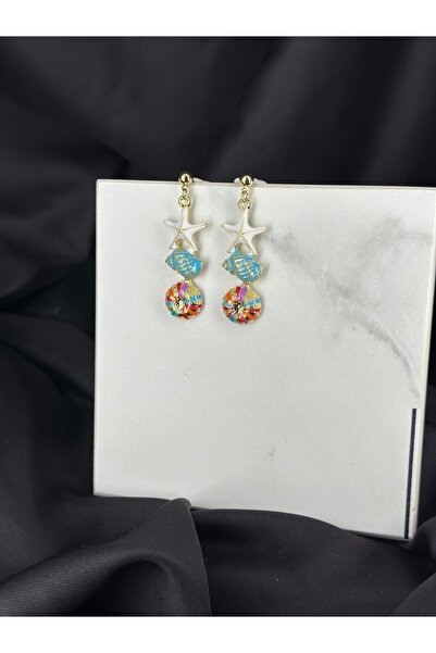 Unzilee Multicolored Enamel Sea Concept Design Earrings
