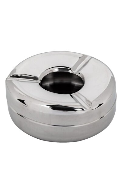 MYONNA IT & E- COMMERCE Στρογγυλό Μεταλλικό Τασάκι, Ασημί, Διάμετρος 11.5εκ.,...