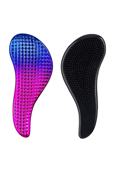 OEM Βούρτσα ξεμπερδέματος μαλλιών, Πολύχρωμη, Εργονομική λαβή, 18 εκ.