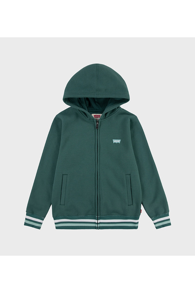 Levi's هودي LVB VARSITY للأطفال باللون الأخضر