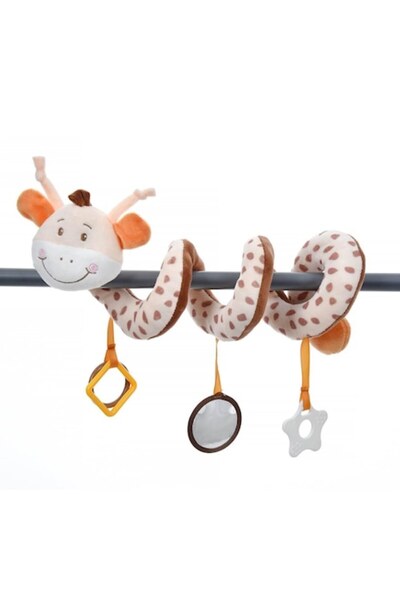 OEM Jucărie spiralată pentru pătuț de bebeluși Girafa cu accesoriu de dentiți...