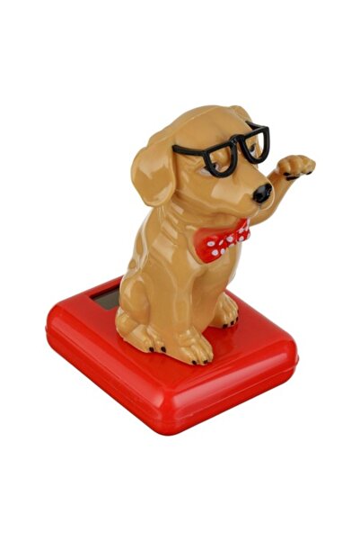 SHOPIENS Figurina Caine Dansator, Solar, Plastic, Bej, 11 cm, MYONNA IT & E- COMMERCE ®